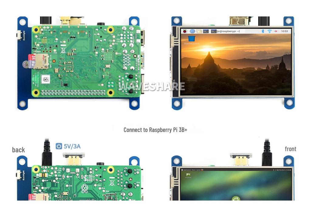 Weixue 4" Resistive Touchscreen, 480×800 IPS, High Compatibility for Raspberry Pi & PC