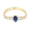Exquisite French Zircon Water Drop Bracelet for Women - Versatile Pure Copper Jewelry with Fine Workmanship.
