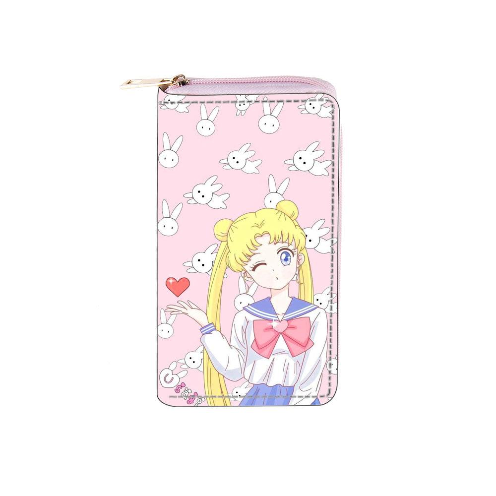 Cartoon Long Zipper Wallet Wallet Clutch Sailor Moon