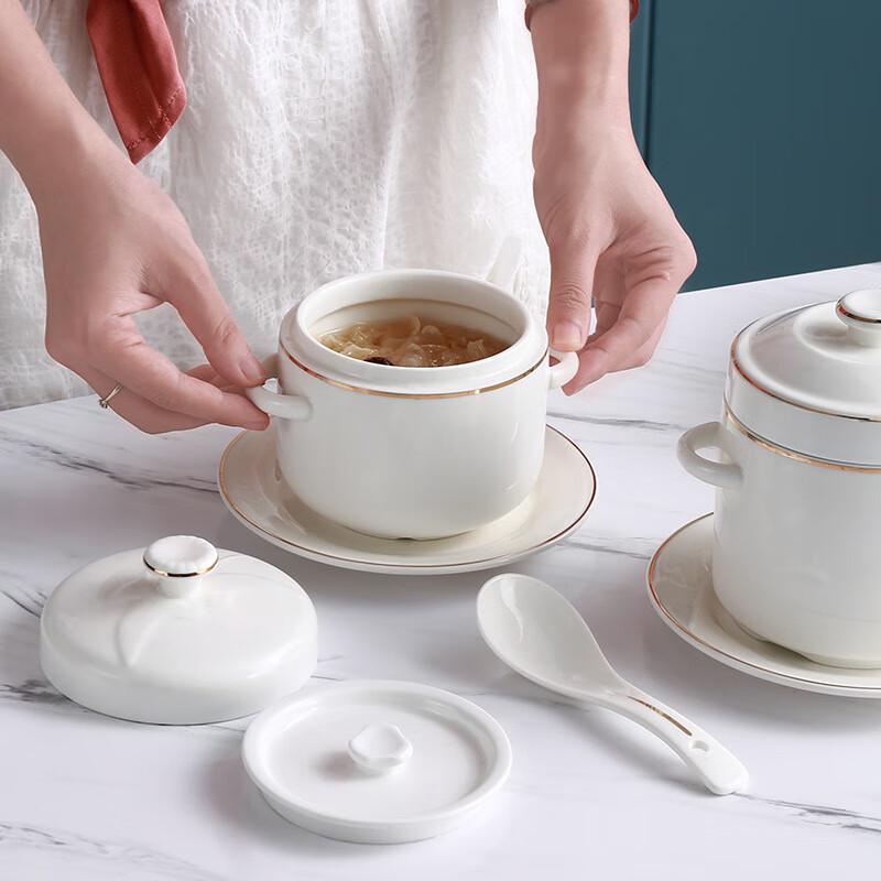 Ceramic Double Boiler Stew Pot