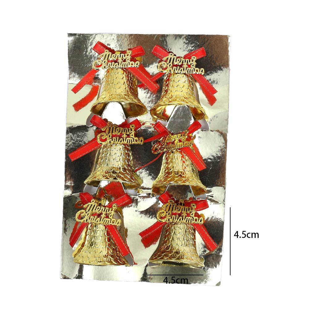 Christmas Small Bell Ornament Xmas Tree Garland Hanging Ornament Bow Bells Home Xmas New Year Gift Party Decor Supplies 2.5-5cm