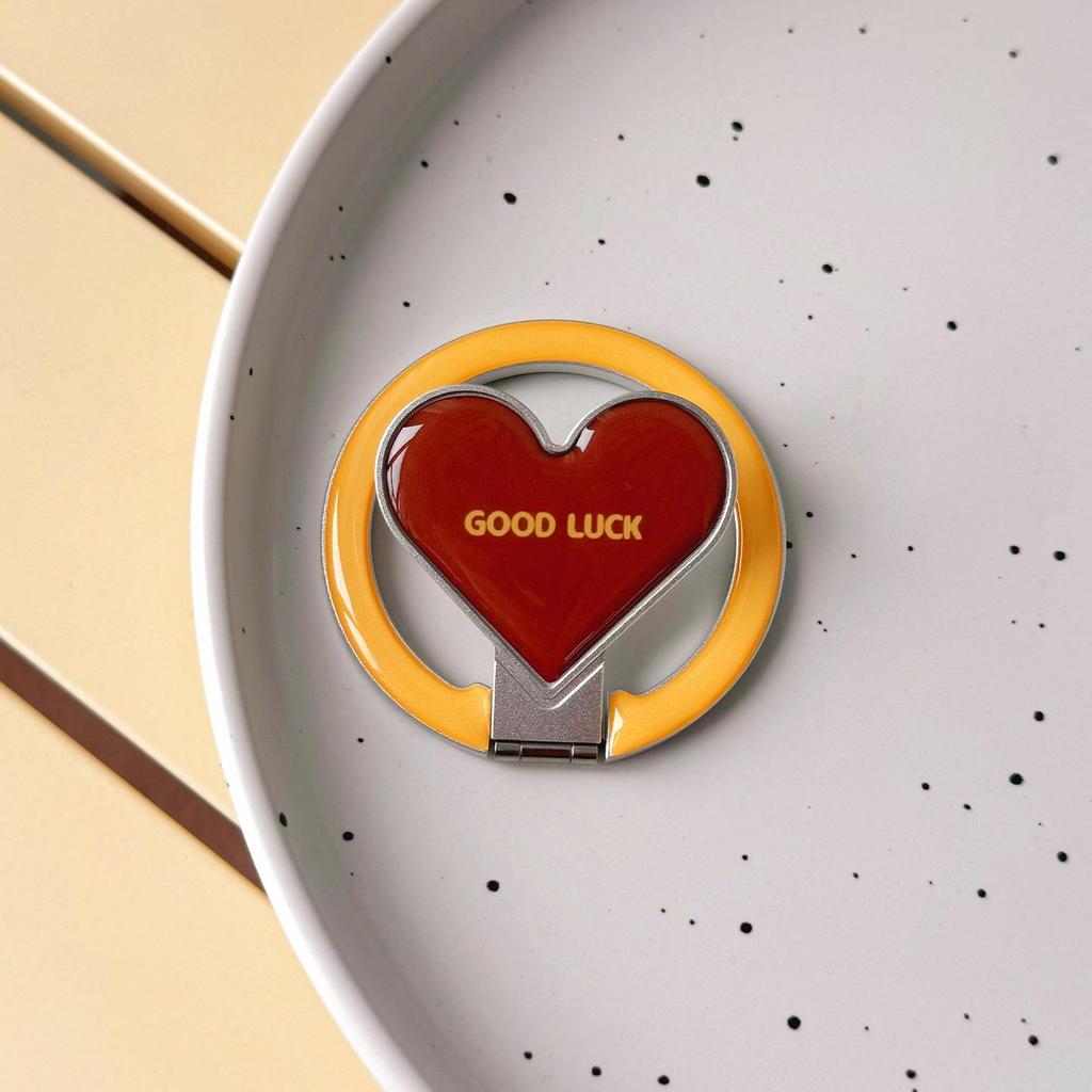 Korean-Style Colorful Heart Magsafe-Compatible Magnetic Phone Folding Alloy Stand