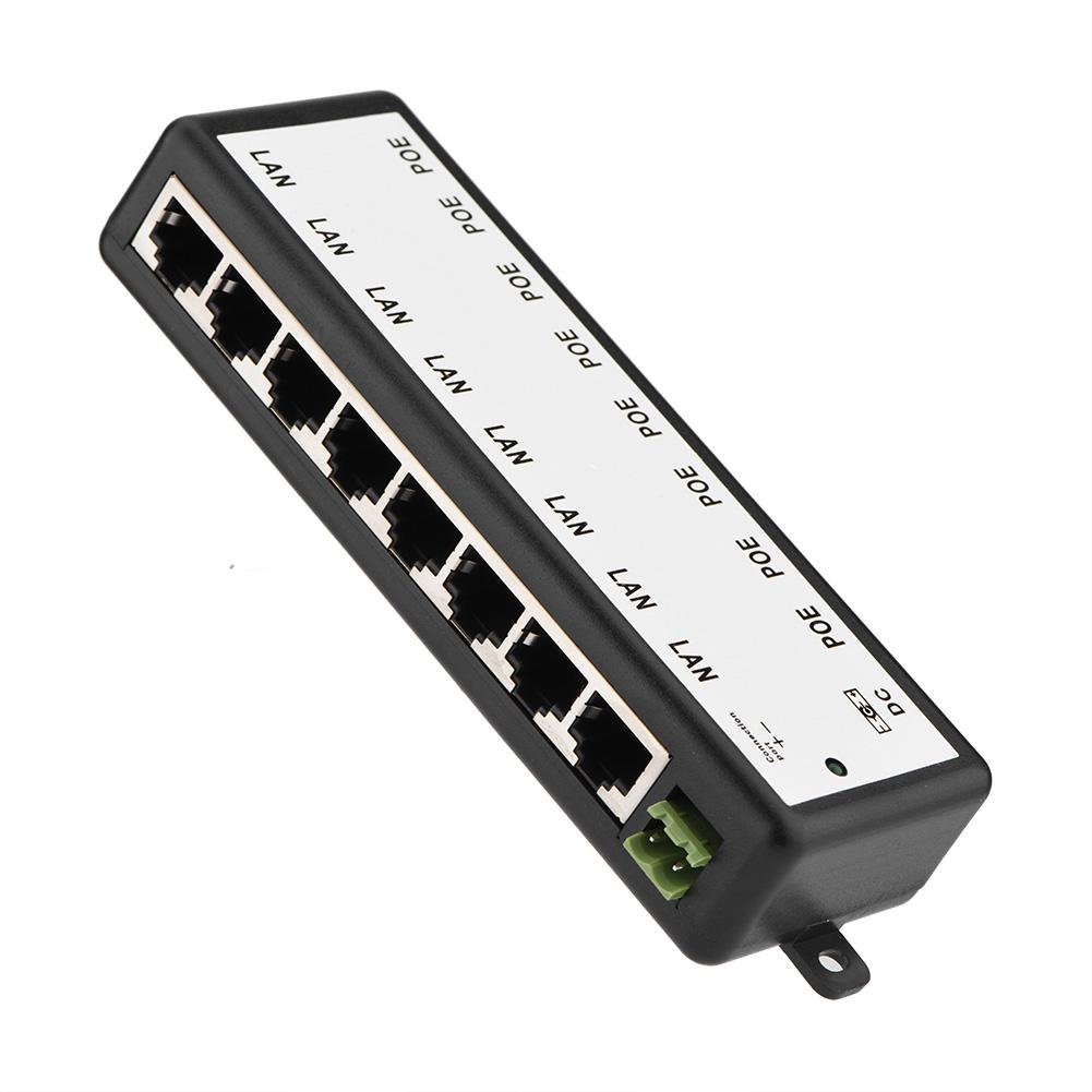 8 Channel POE Power Supply Module POE Injector Ethernet Adapter for  IP Camera 802.3af Device