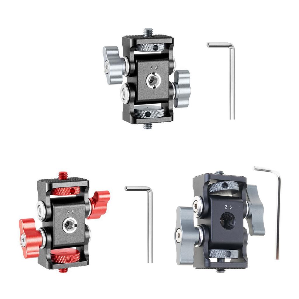 1Set Two Head Camera Holder for Various Accessories Offers Full Angle Adjustability for Professional Filming