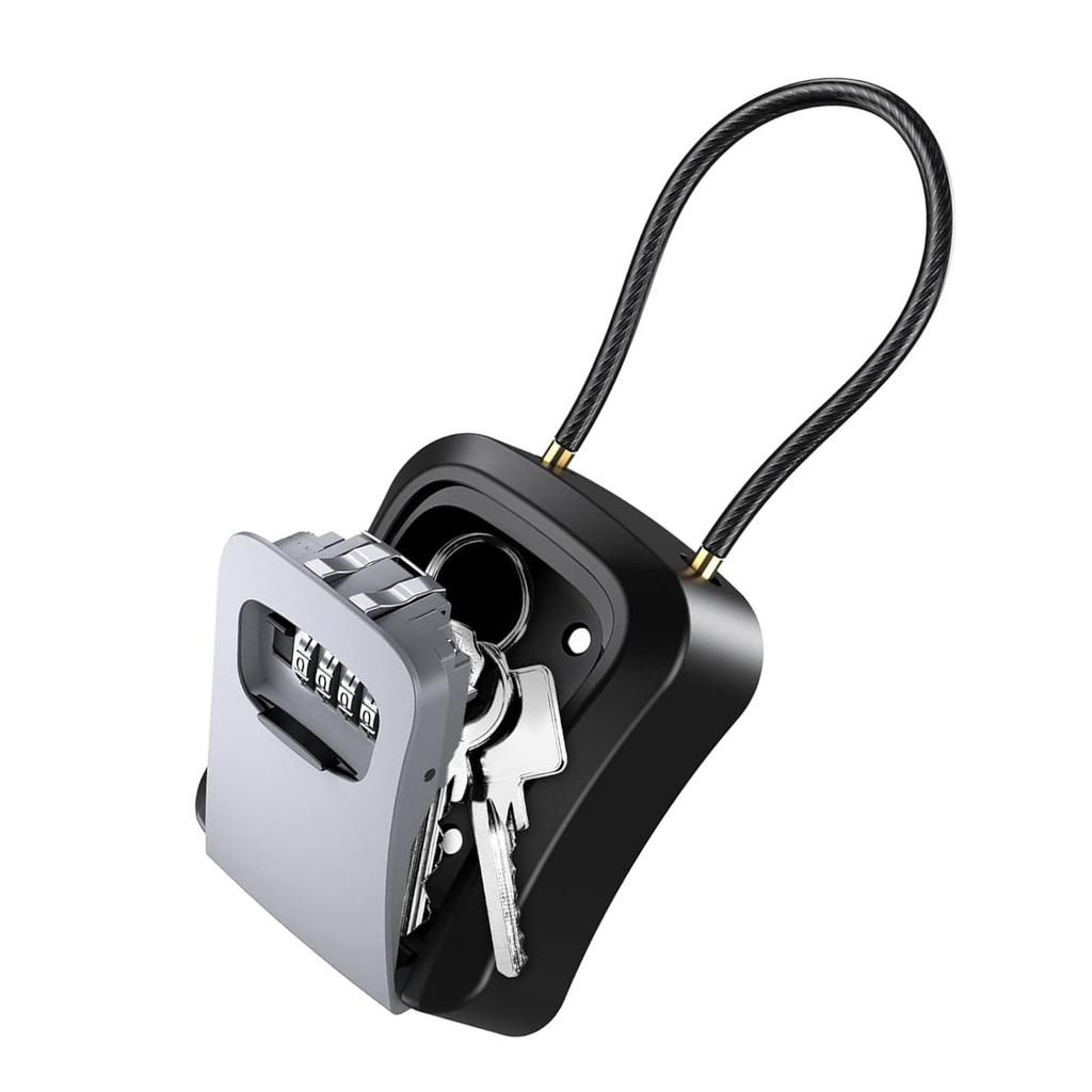 Large Key Lock Box for Outside Anti Loss Resettable Code Safe Security Lock Box for Home Office Apartment Spare Key Storage