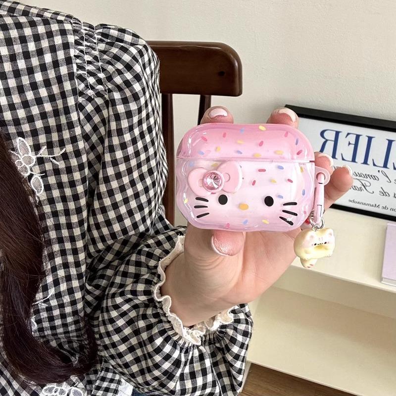 Cute KT cat airpodspro1 silicone protective cover new 1st generation earphone cover pendant 1/1st generation soft 1 three-dimensional