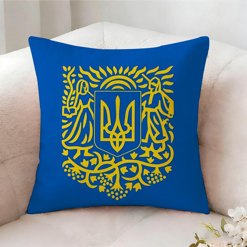 Ukraines Flag Pillow Case Pillowcase Doublesided Printed Sofa Cushion Bedroom Headboard Pillow