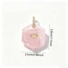 1pc Faceted Geometric Natural Stone Pendants with Inlaid Zircon Charms for Necklace Amethyst Pink Crystal Jewelry Making