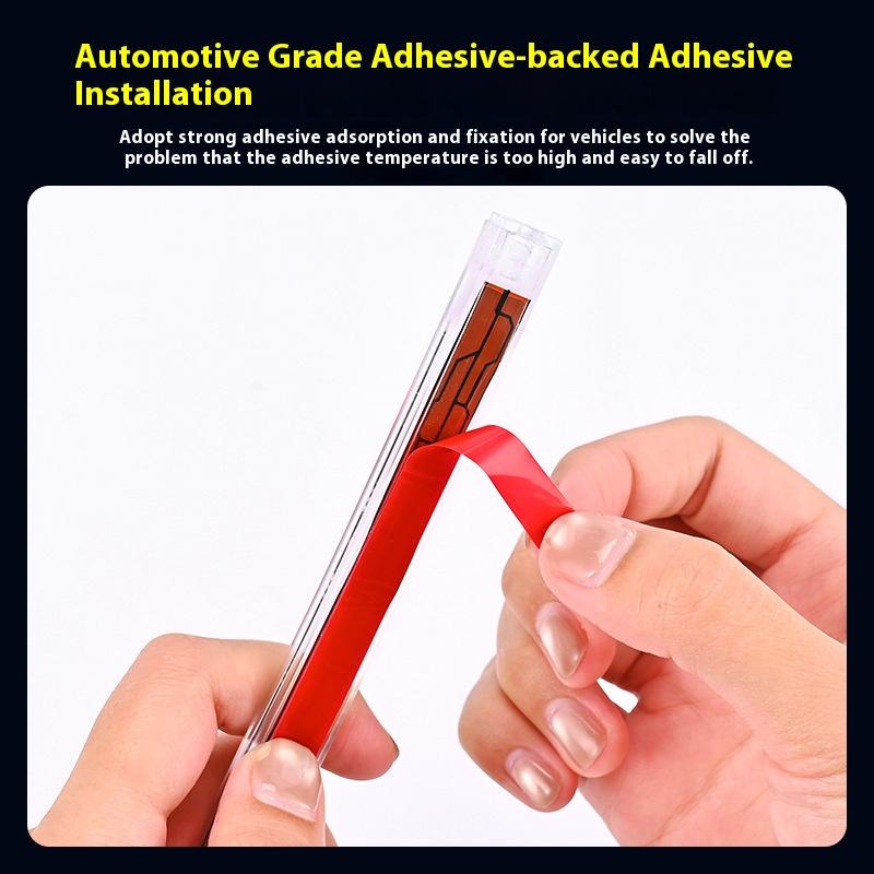 Car 6000K White Headlight Engine Hood Work Inspection LED Lighting Flexible LED Light Strip Self-adhesive 12V Switch Control Hoo