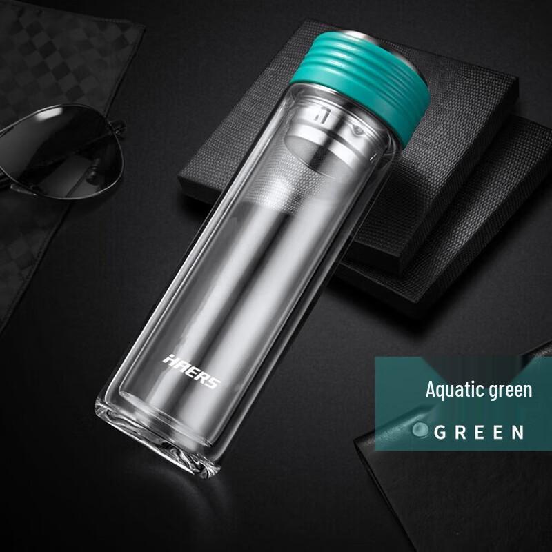 

Hares Double-Layer Glass Tea Cup