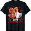 Happy Valentines Day Basketball Baseball Football Men Women Cotton Men T Shirt