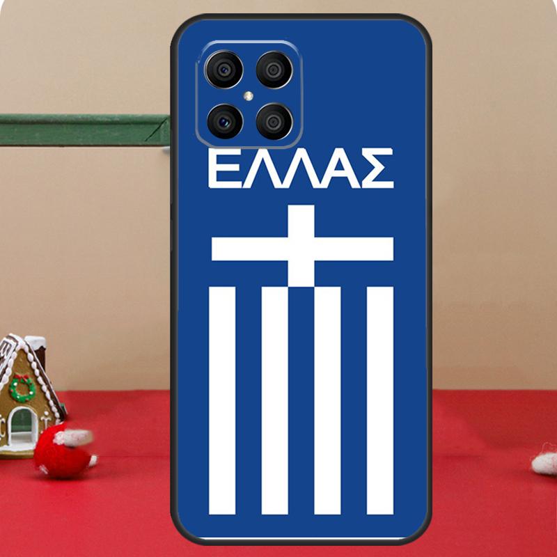 Greece Greek National Flag Case For Honor Magic 7 Lite 6 8 Pro Honor 400 200 70 90 X8c X8b X9a X9b X9c X9d Win RT Cover