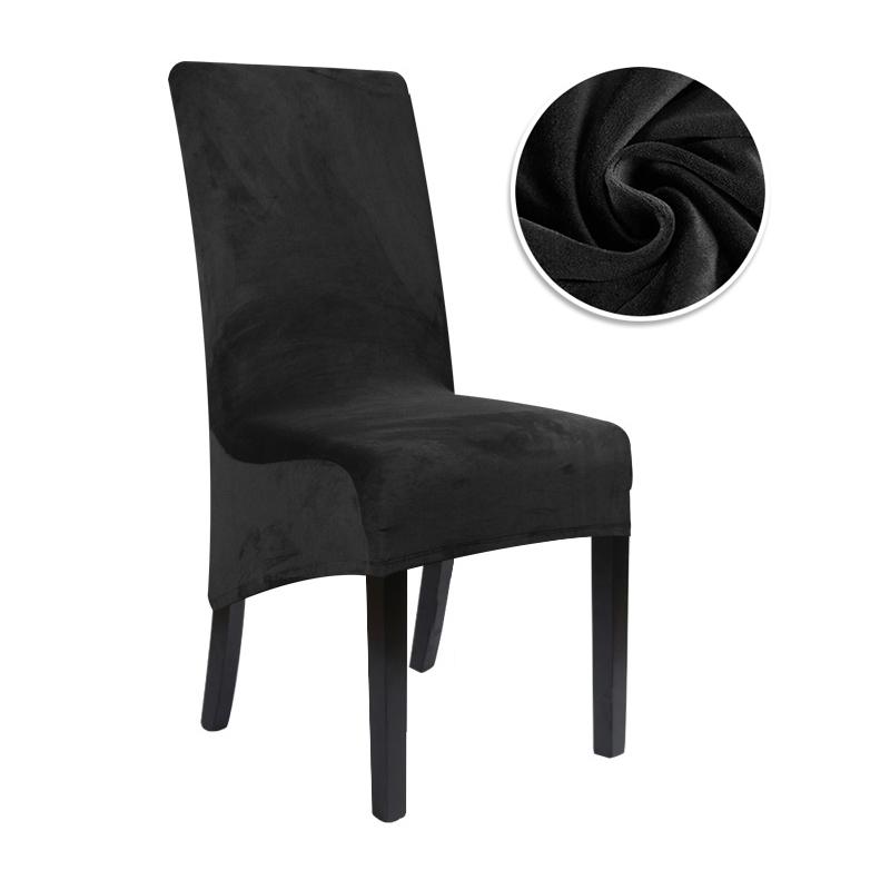 1piece Velvet Fabric Chair Cover Special Large Spandex Cheap Long Back Chair Covers XL Size Seat Cover For Dining Room Home