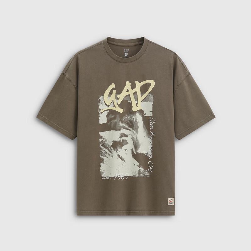 GAP Unisex Logo Print Short Sleeve T-Shirt