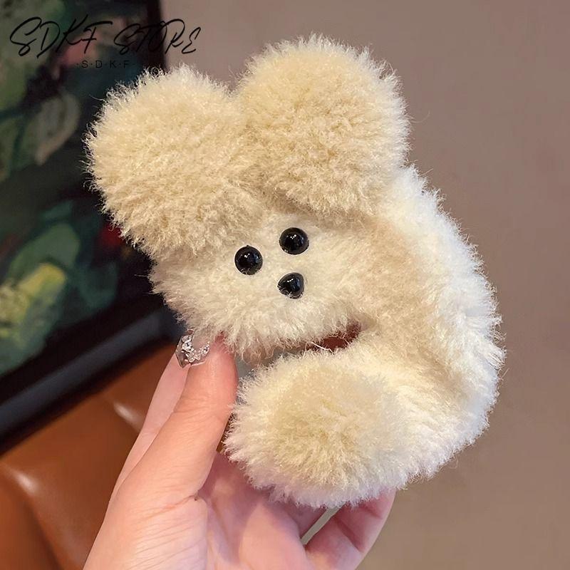 

1pc Autumn and Winter New Plush Grab Clip for Women s High End Cute Hairpin, Shark Hair Grab Clip at the Back of the Head