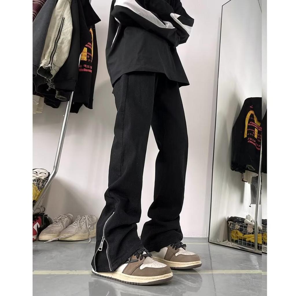 Hong Kong Trendy Men'S Summer New 2024 Personalized Letter Jeans Hip Hop Ins Trendy High Street Trendy Rascal Handsome Pants