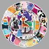 50 Sheets of Cute Abstract Cat Stickers for DIY: Adorable Art for Phones, Water Bottles, and More!