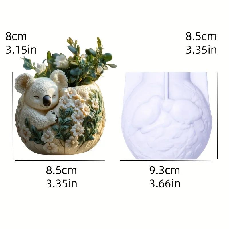 Yak Succulent Plant Flower Pot Resin Silicone Mold Sitting Cute Cow Storage Box Concrete Mould Cow Yak Candle Cup Gypsum Molds