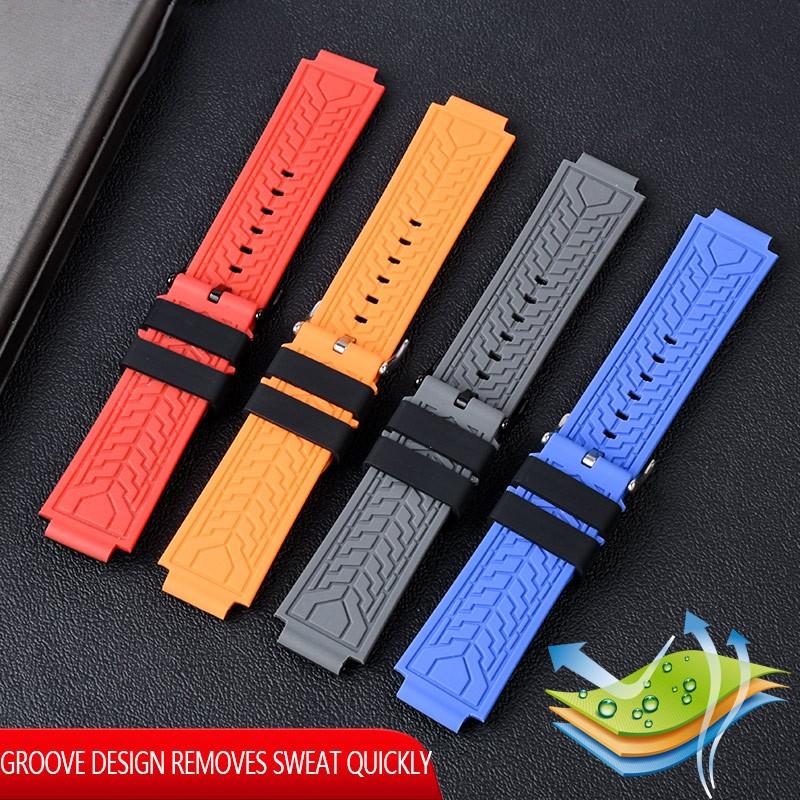 Silicone wristband For Timex E-tide Compass T2n720 T2n721 Tw2t76300 Tw2t76500 T45601 Rubber Men Watchband Sports Strap free tool