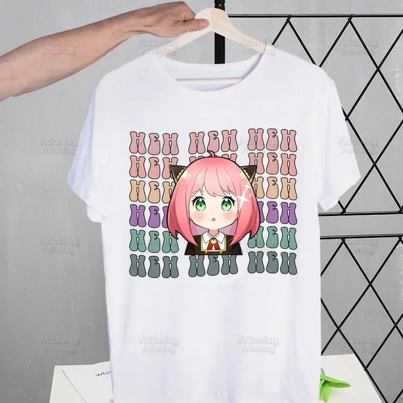 Anya Forger Printed T Shirt Men Yor Forger Tops Tees Harajuku Spy X FAMILY Tshirt Streetwear Hip Hop Male T-shirts