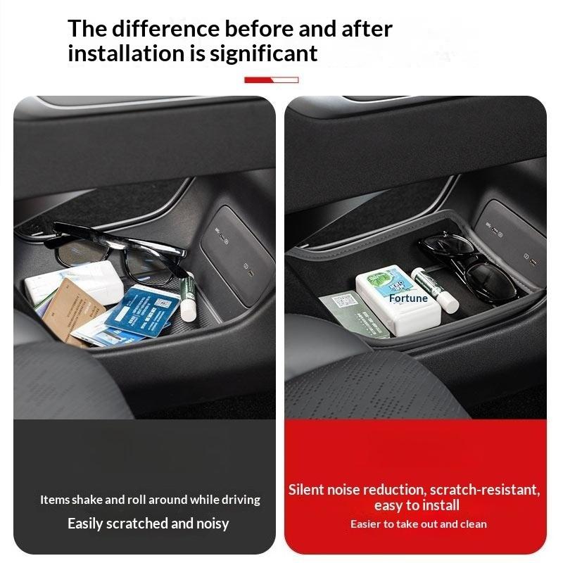 Fit For Zeekr 7X Car Center Console Lower Storage Box Organizer Container Auto Interior Modification