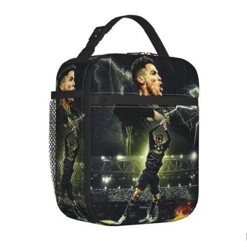 Basketball Cartoon Pattern Student Meal Bag Outdoor Camping Crisper Fruit Storage Bag Portable Meal Bag