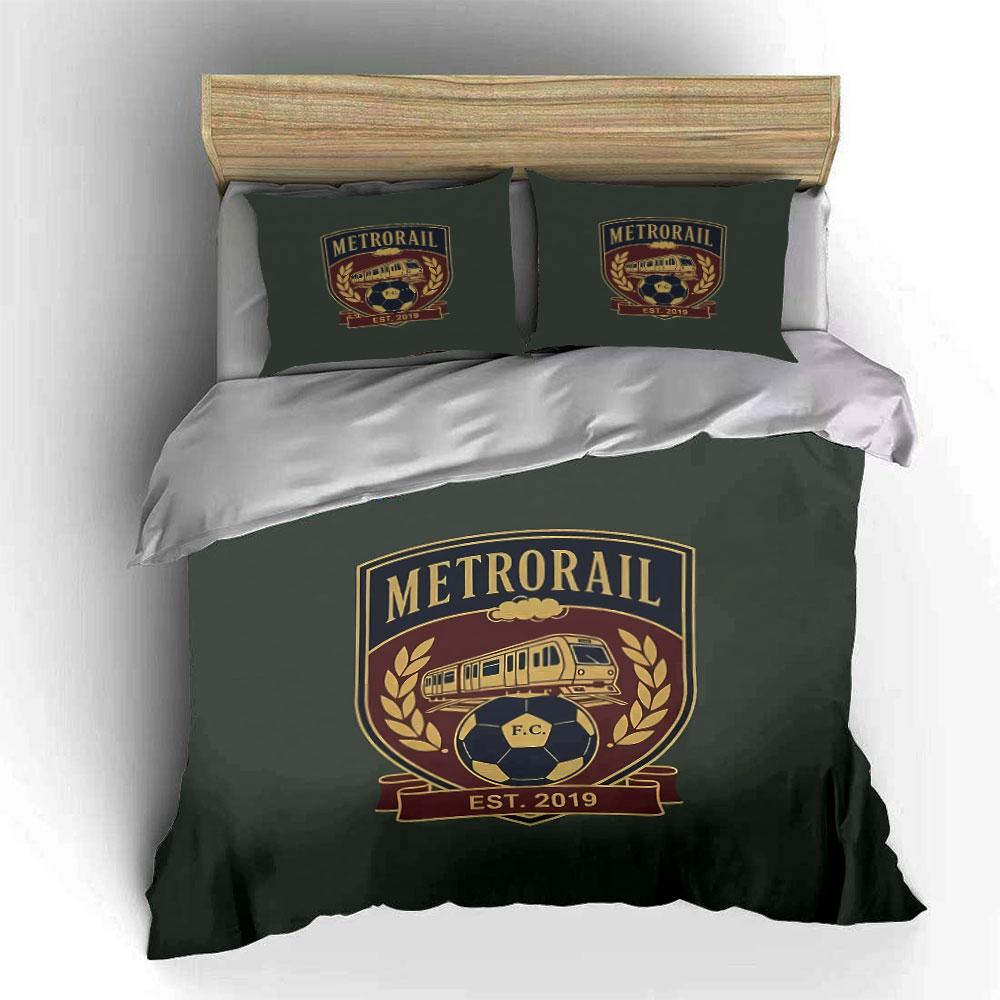 Metrorail FC Bedding Set Bedding Duvet Cover Set Duvet Cover Pillowcases (1 * Duvet Cover 2 * Pillowcases, without duvet insert)