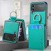 Samsung Galaxy Z Flip 7 FE 6 5 4 Flip4 5G Zflip4 Stand Cover Vertical Cards Solt Magnetic Wallet Ring Holder Leather Case