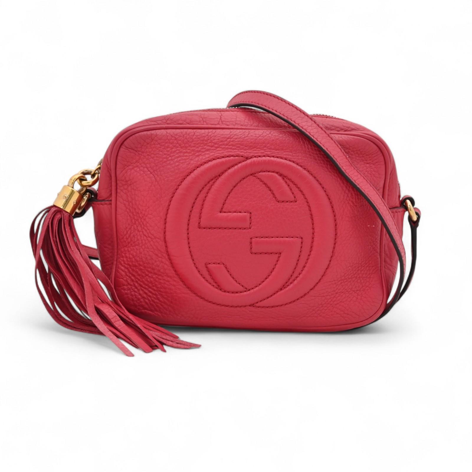 

Auth Gucci Soho Disco Interlocking Shoulder Bag gu6635gr