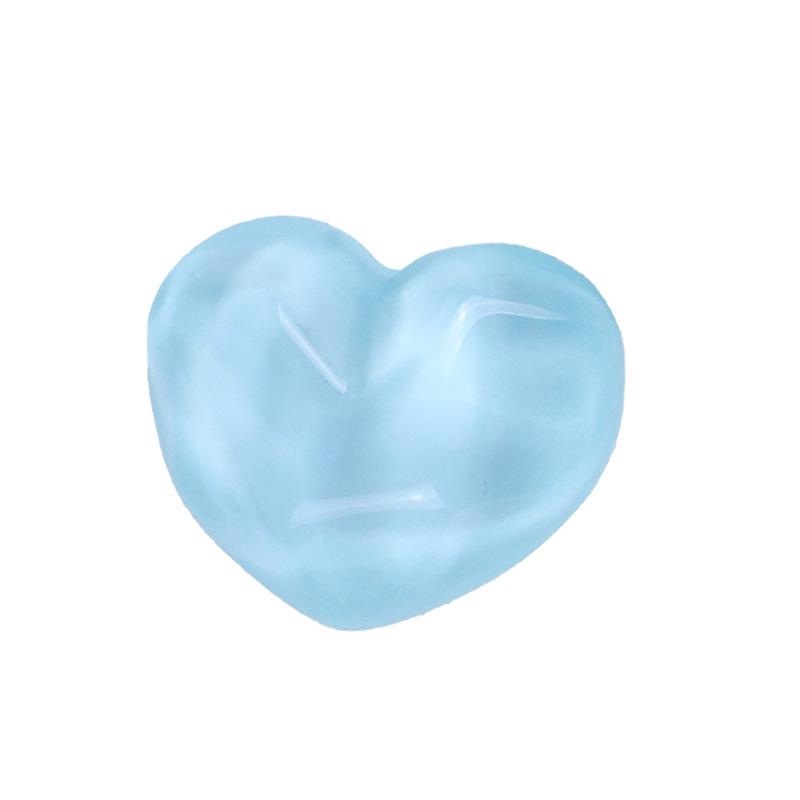 22mm Wavy Heart-Shaped Resin Charms and Hair Accessories