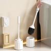 Electric Toilet Brush and Holder Set Rechargeable Silicone Toilet Brush Silicone Bowl Cleaner for RV Trailers Small Bathrooms
