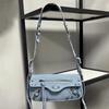 Retro Sweet Cool Women's Motorcycle-Style Baguette Shoulder Bag