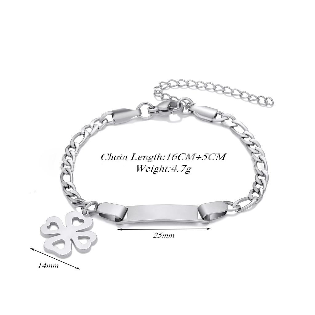 Custom Name Couple Bangle For Women Laser Engraved Letter Words Stainless Steel Figar Link Chain Personalized Bangle