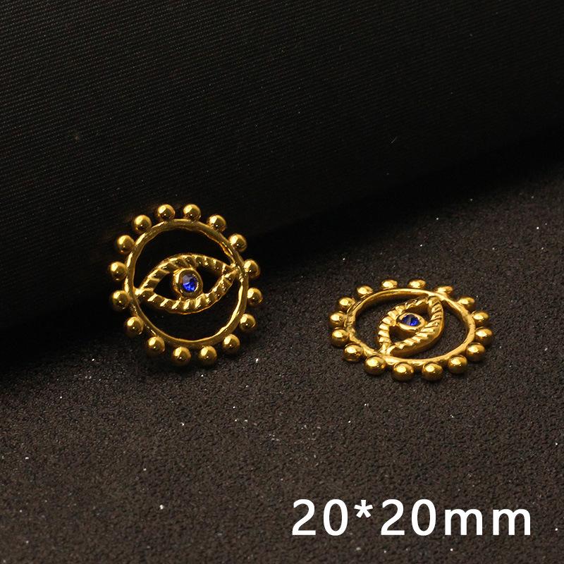 

Подвеска из 18-каратного золота «Турецкий синий глаз дьявола» - Аксессуар для изготовления украшений своими руками