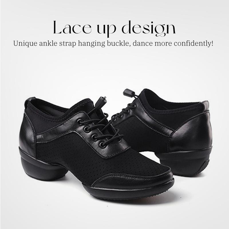 Skóra naturalna Siateczka Moda Buty do tańca Sportowe Damskie Buty jazzowe Miękka podeszwa Fitness Buty do biegania