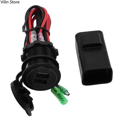 Motorcycle Dual USB Charger with Relay for Kawasaki Versys 650 1000 X300 X650 Ninja400