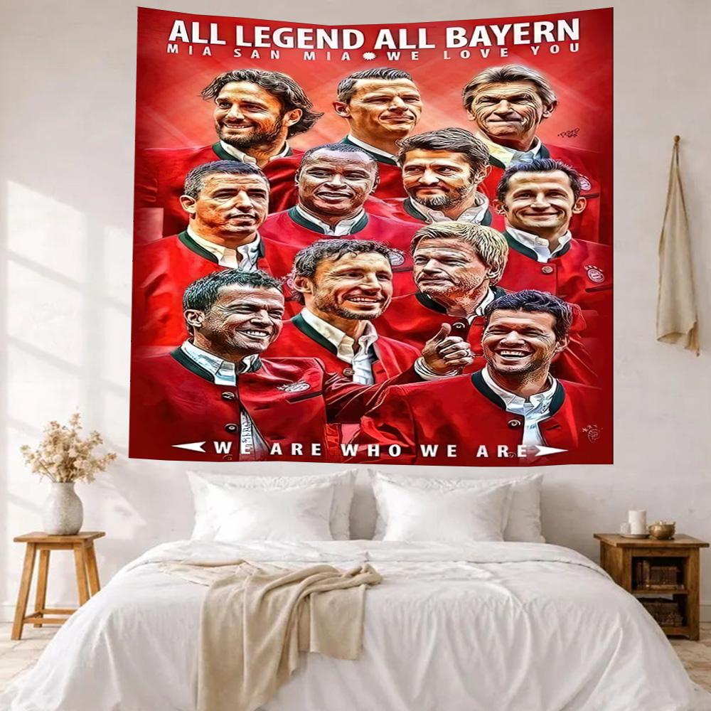 Bayern Munich Wall Decor Tapestry Art For Pet Memorial Birthdaywedding Party Backdrop Family Gift