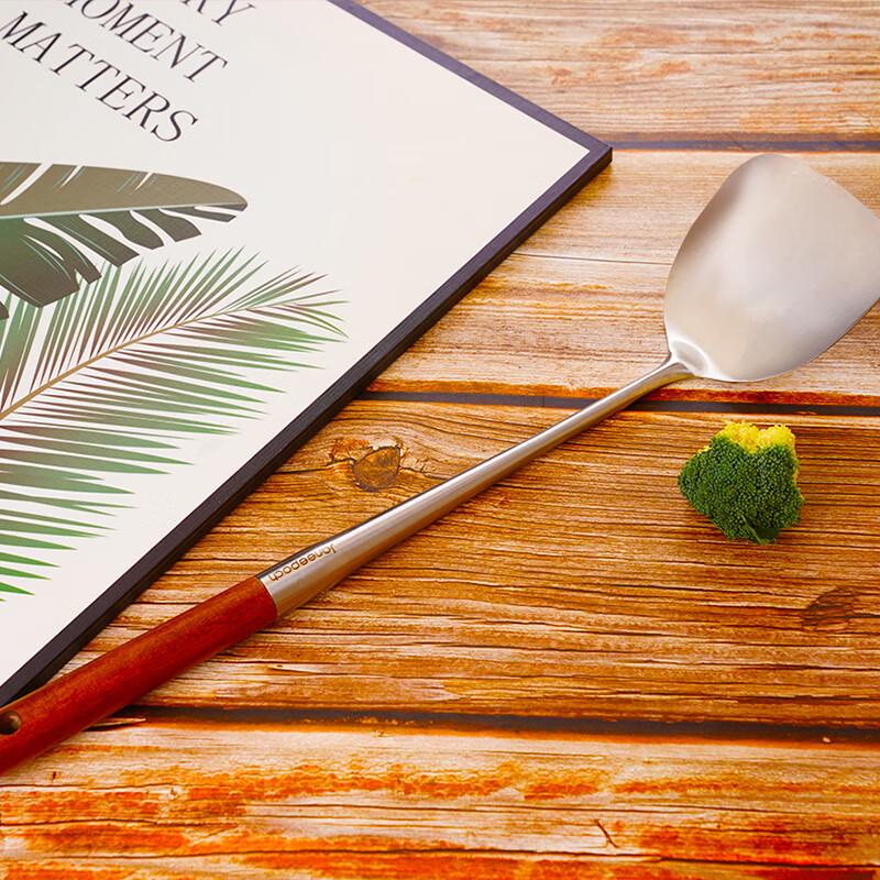 Stainless Steel Cooking Spatula with Wood Handle