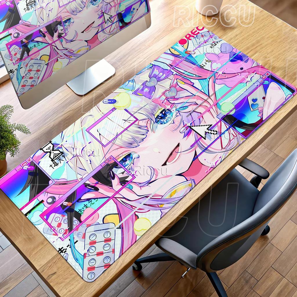 Needy Streamer Overload KAngel Ame Pattern Mouse Pads Extended Gaming Office Accessories Desk Mats Non-slip Desktop Keyboard Mat