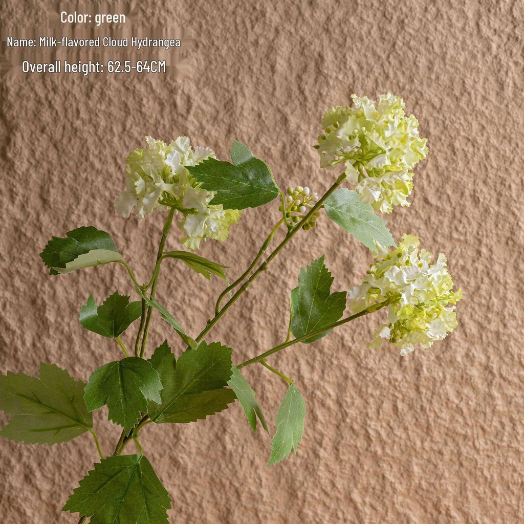 Milk-Flavored Cloud Hydrangea Artificial Flowers for Green Plants and Wedding Crafts INS Decoration