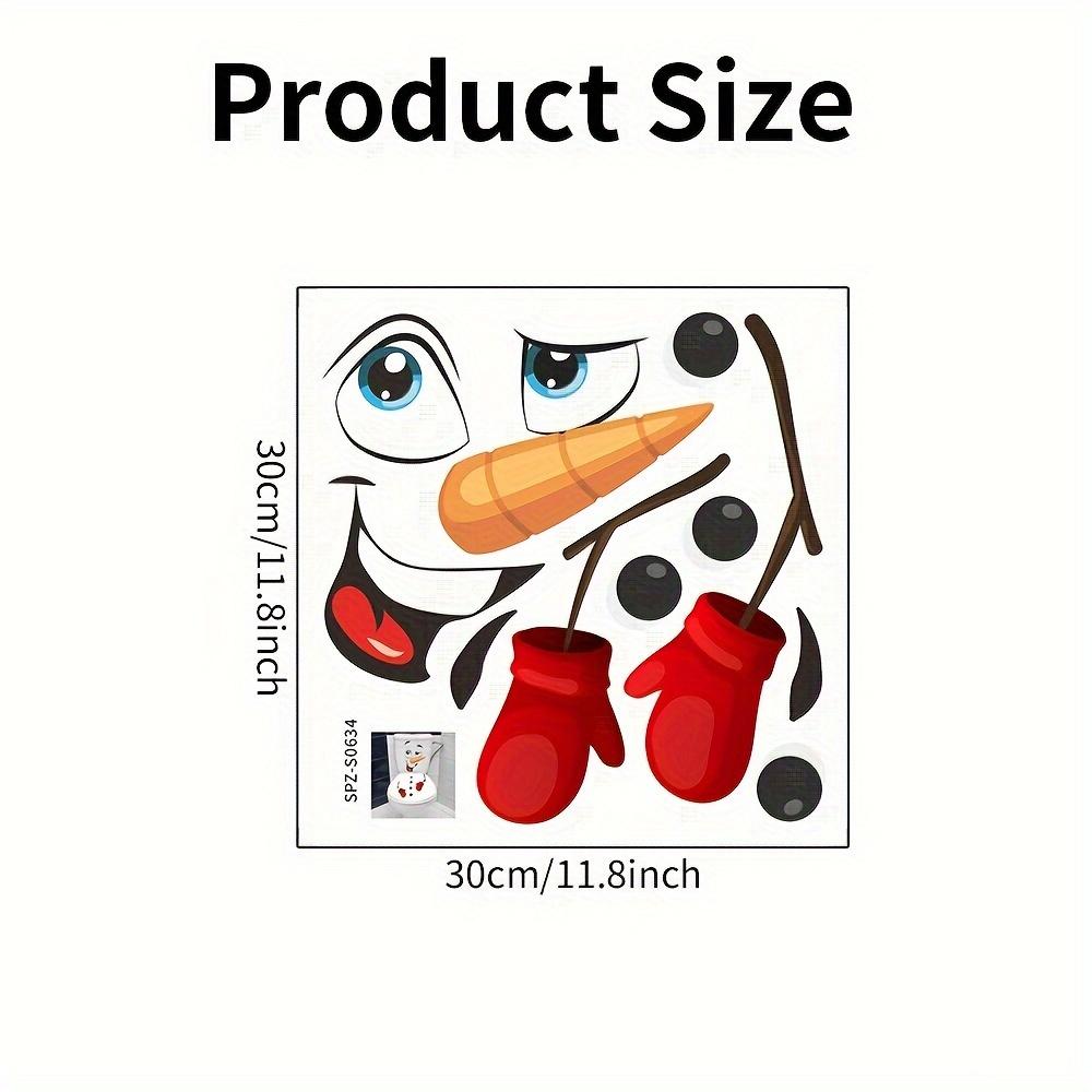 

1 шт. Рождественская наклейка на крышку унитаза «Снеговик» - Самоклеящаяся ПВХ наклейка для ванной комнаты для праздничного декора, Лучшая для Рождества