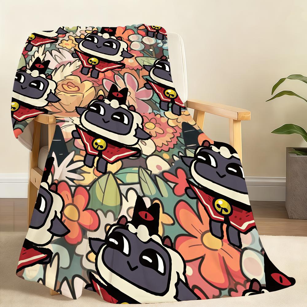 Kawaii Game C Cult Of The L Lamb B Blanket Soft Throw Blanket for Home Bedroom Bed Sofa Picnic Travel Office Rest Blanket Gift