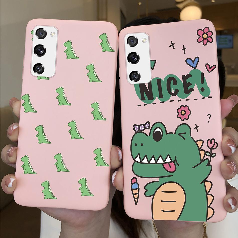 Case for Fundas Samsung Galaxy S20 FE S 20 FE S20FE Case Samsung S20 FE Phone Silicone Flower Cute Soft Back Cover Cases Bumper