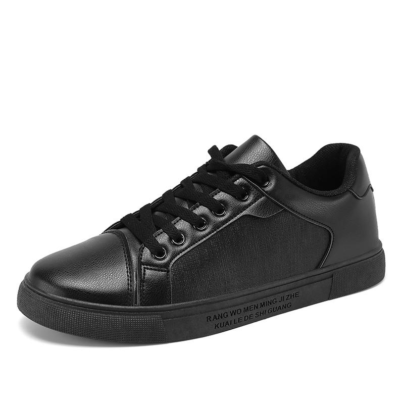 MCTIN Women Casual Shoes Couple Leather Walking Platform Sneakers Man White Vulcanized Shoes