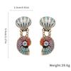 Mediaeval Style Shell Conch Jewelry Colorful Double-layer Necklace  Evening Wear