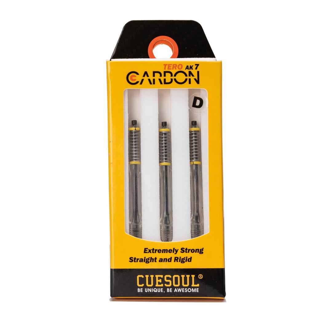 CUESOUL TERO System A/B/C/D/E/F/G/H AK7 Carbon Dartschaft mit integriertem, teleskopierbarem Slim-Schaft, 3er-Set (CS-AK7+1TXE40)