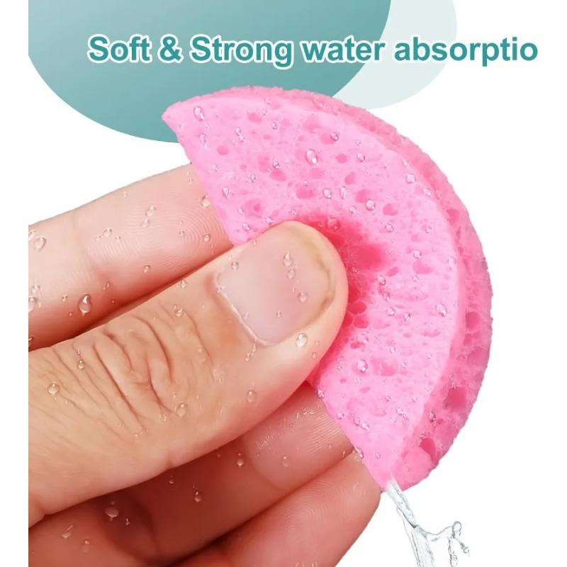 50-1000 de bucăți Burete de spălat pentru față cu compresă Burete din pulpă de lemn naturală Puf de spălat pentru față Puf de spumă pentru față Burete cosmetic pentru curățarea feței