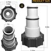 Pool Hose Adapter,Adapter for Pool,Hose Adapter with Inner Thread To Screw,For Ø 32 And 38mm Pool Hose(2pcs)