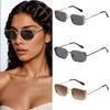 3pcs Fashion Small Square Sunglasses Women Brand Designer Metal Frame Square Punk Sun Glasses Men Popular Glasses UV400