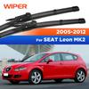 For Seat Leon MK2 2005-2012 2006 2007 2008 2009 2010 2011 Wiper Front Wiper Blades Windshield Windscreen Window Brush 26"+26"